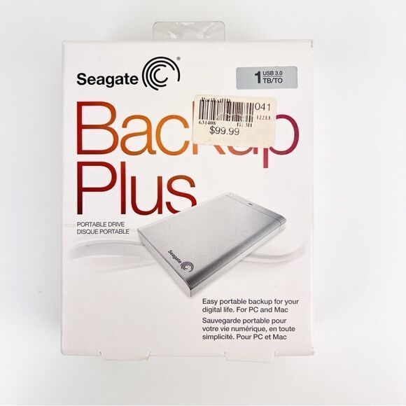 Seagate Backup Plus for Pour MAC Portable Drive 1 TB USB 3.0 - Picture 1 of 10
